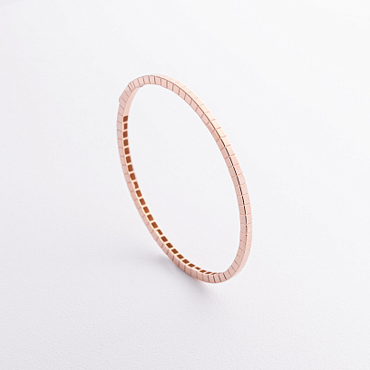 Жесткий золотой браслет "Кубики" б05613