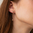 Золотые серьги "Ophelia" с шариками с09364 от ювелирного магазина Оникс - 8