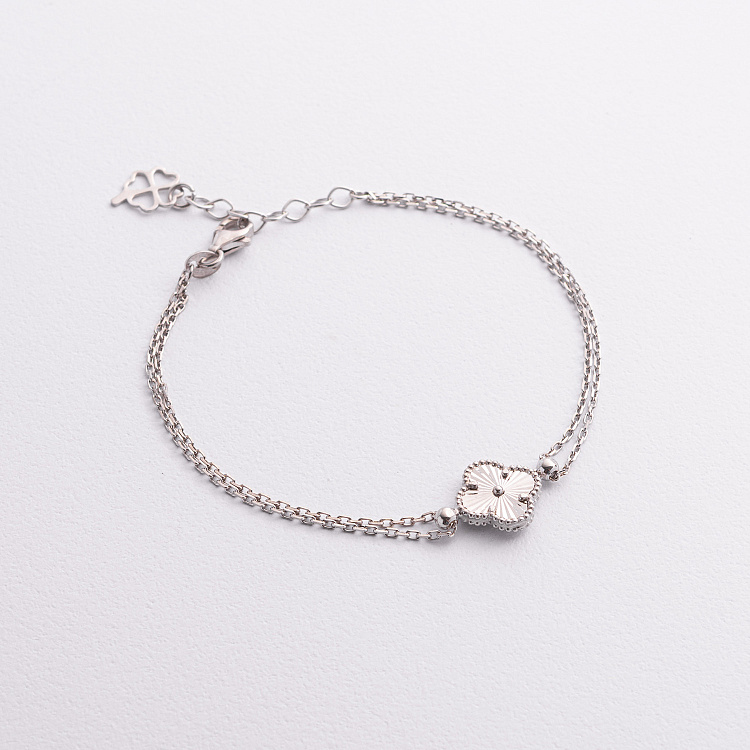 Серебряный браслет "Клевер" 141864 от ювелирного магазина Оникс