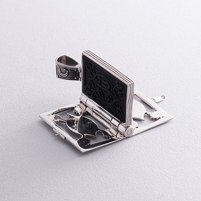 Срібний кулон "Коран" із ебеновим деревом 941 №7