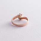 Золотое помолвочное кольцо с фианитами к04898 от ювелирного магазина Оникс - 2