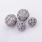 Срібні сережки "Кульки" з фіанітами 121717 от ювелирного магазина Оникс