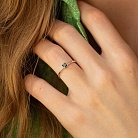 Помолвочное кольцо с черным бриллиантом (белое золото) 236331122 от ювелирного магазина Оникс - 1