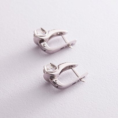 Золотые серьги с бриллиантами сб0043як №3