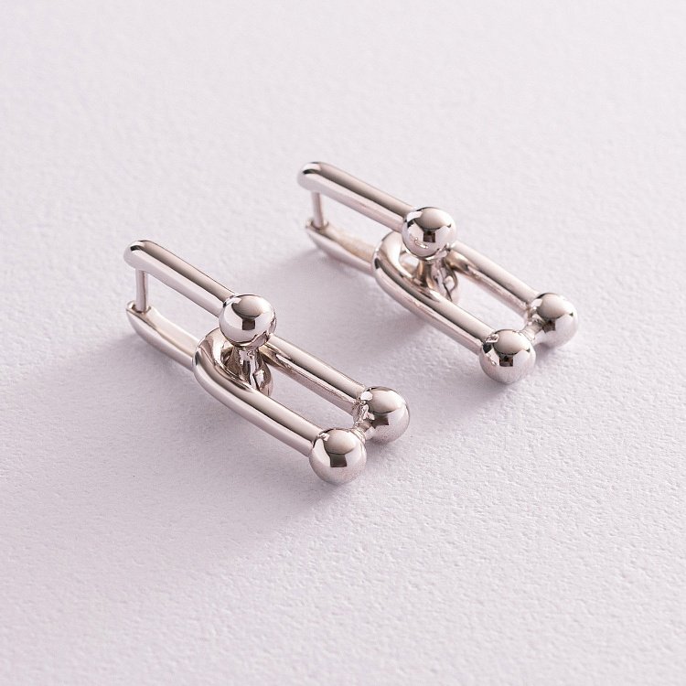 Серебряные серьги "Фантазия" 1285 от ювелирного магазина Оникс - 11