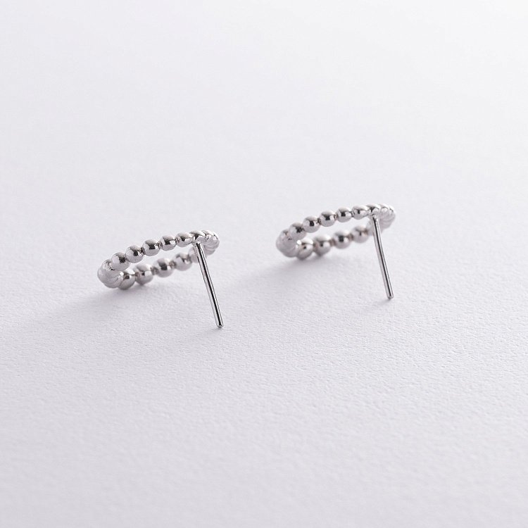 Срібні сережки - пусети "Легкість" 122746 від ювелірного магазину Онікс - 3