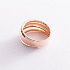 Золотое кольцо с черными фианитами к06573 от ювелирного магазина Оникс - 2