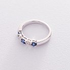 Золотое кольцо с бриллиантами и сапфирами кб0292ai от ювелирного магазина Оникс - 2