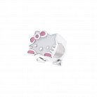 Срібний шарм "Hello Kitty" (емаль) 132541 от ювелирного магазина Оникс - 1