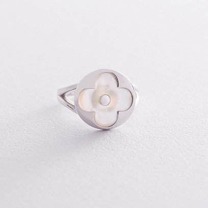 Серебряное кольцо "Клевер" 112271
