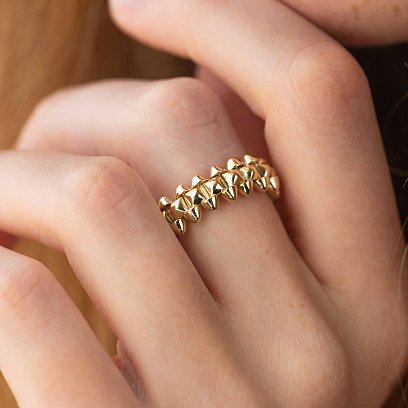 Кольцо "Тереза" в желтом золоте к06547 №6