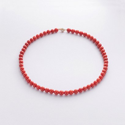 Бусы из коралла (золотая застежка) бус048к