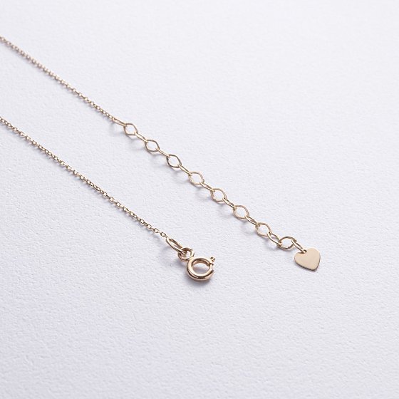 Колье с буквой "В" в желтом золоте кол02463в №3