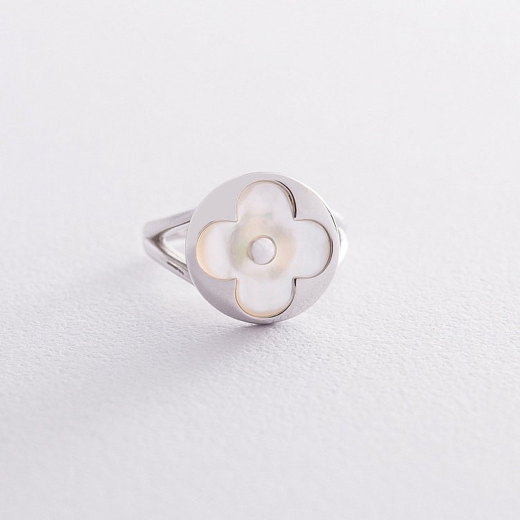 Серебряное кольцо "Клевер" 112271 от ювелирного магазина Оникс