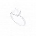 Серебряное помолвочное кольцо с фианитами 111936 от ювелирного магазина Оникс