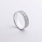 Обручальное кольцо "Вышиванка" в белом золоте 240511100 от ювелирного магазина Оникс