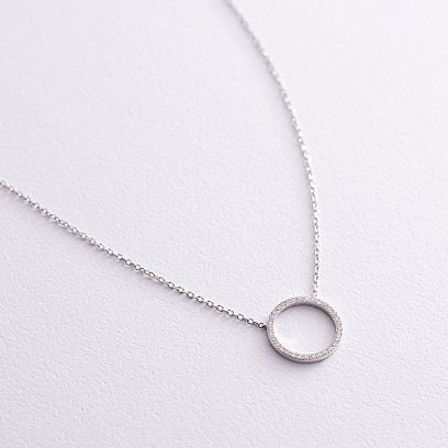 Золоте кольє "Кругообіг" з діамантами 719721121 №3