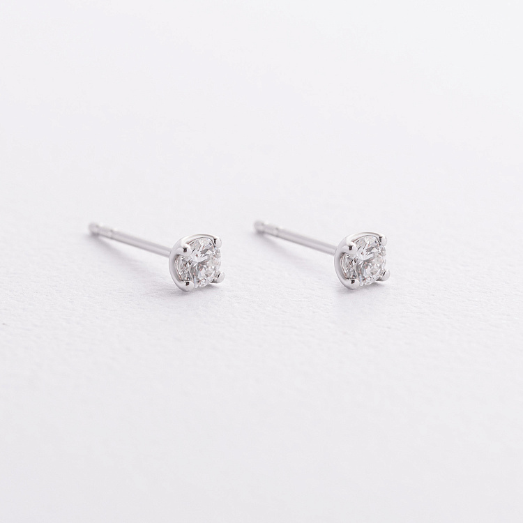 Золоті сережки - пусети з діамантами сб0645у від ювелірного магазину Онікс