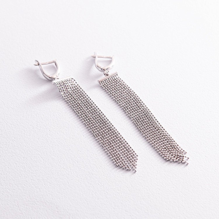 Золотые серьги "Водопад" с07876 от ювелирного магазина Оникс - 3