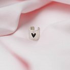 Серебряная серьга-каффа "Сердце" (матовая) 122703ser от ювелирного магазина Оникс - 5