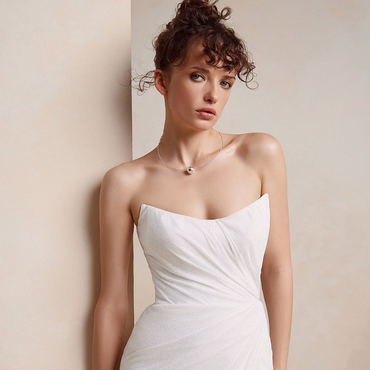 Серебряное колье с шариком 18056 от ювелирного магазина Оникс - 13