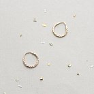 Серьги - кольца в красном золоте (1.5 см) с01874 от ювелирного магазина Оникс - 4