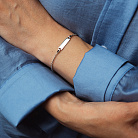 Браслет в белом золоте (возможна гравировка) б05564 от ювелирного магазина Оникс - 1