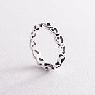 Серебряное кольцо "Сердечки" 112642 от ювелирного магазина Оникс