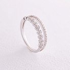 Двойное кольцо в белом золоте с бриллианты кб0465ca от ювелирного магазина Оникс