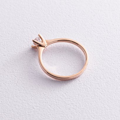 Золотое помолвочное кольцо (куб. циркон Swarovski) к06232