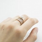 Золотое кольцо с фианитами к05797 от ювелирного магазина Оникс - 4