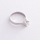 Серебряное помолвочное кольцо с фианитом 112214 от ювелирного магазина Оникс
