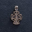 Православный крест "Господь Вседержитель. Ангел Хранитель" п03883 от ювелирного магазина Оникс