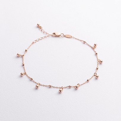 Браслет "Кульки" у червоному золоті б05591