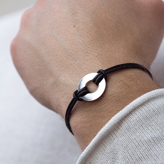 Серебряный браслет (возможна гравировка) 905-01409 №2