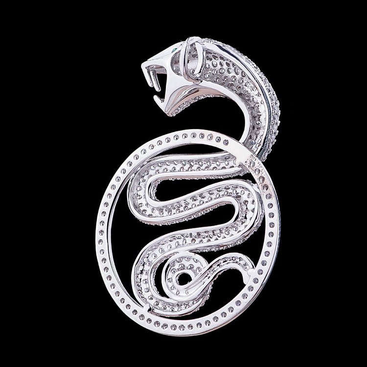 Серебряная подвеска "Кобра" 131747 от ювелирного магазина Оникс - 1