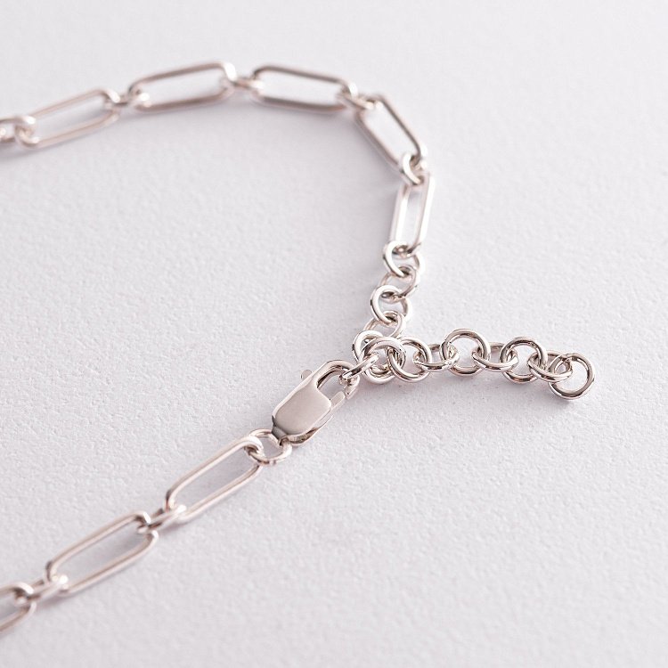 Серебряное колье "Цепочка с монетой" (возможна гравировка) 181186 от ювелирного магазина Оникс - 10