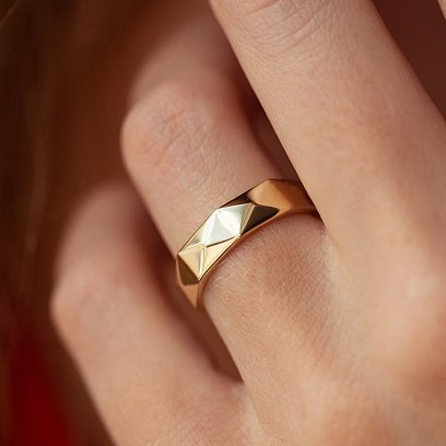 Кольцо "Valerie" в желтом золоте к07583 №5