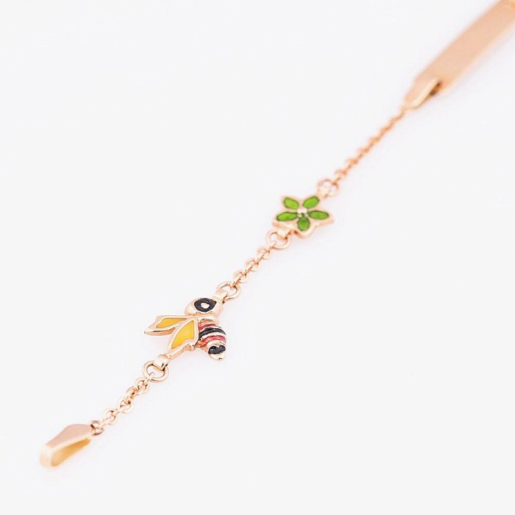 Золотой детский браслет для гравировки б01021 от ювелирного магазина Оникс - 2