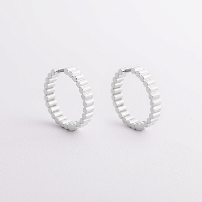 Серебряные серьги - кольца "Katrin" 7253с