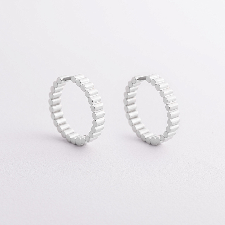 Серебряные серьги - кольца "Katrin" 7253с от ювелирного магазина Оникс