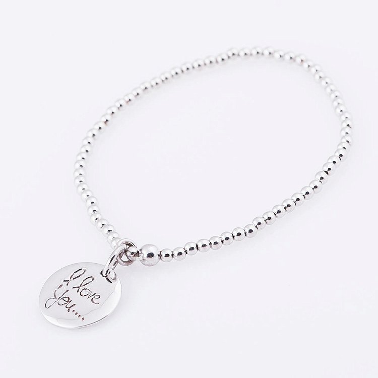 Серебряный браслет I Love You 141173 от ювелирного магазина Оникс