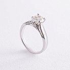 Помолвочное кольцо в белом золоте с бриллиантами кб0189nl от ювелирного магазина Оникс