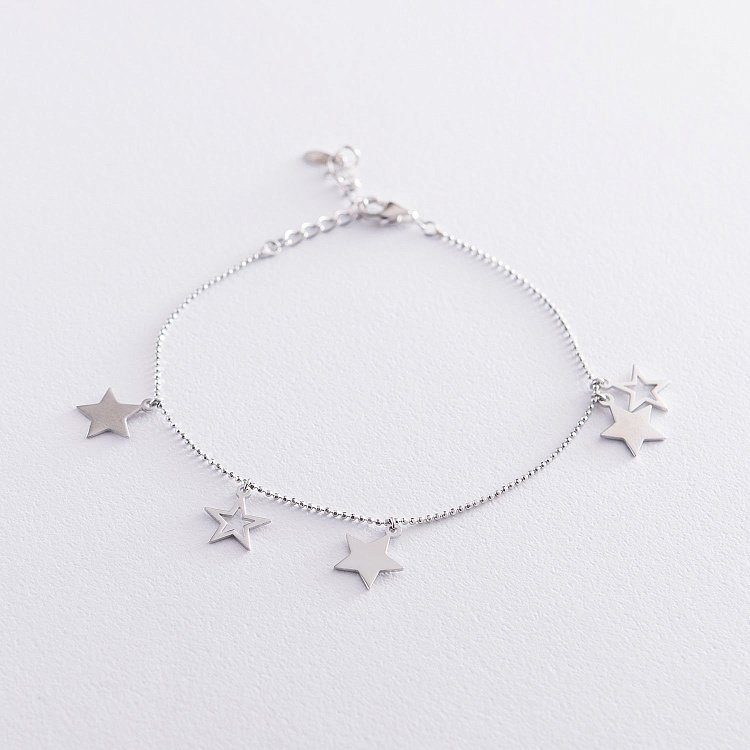 Серебряный браслет "Звездочки" 141443 от ювелирного магазина Оникс