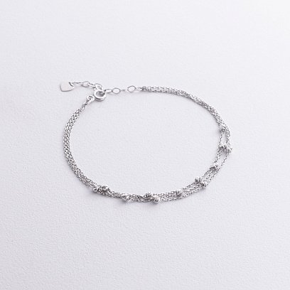 Браслет "Кульки" у білому золоті б05514