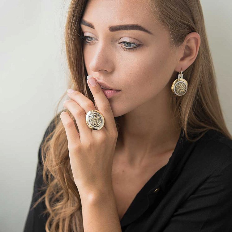 Золоті сережки з фіанітами с03724 від ювелірного магазину Онікс - 4