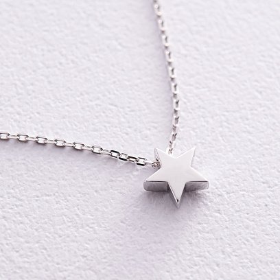 Серебряное колье "Звездочка" 908-01086 №6