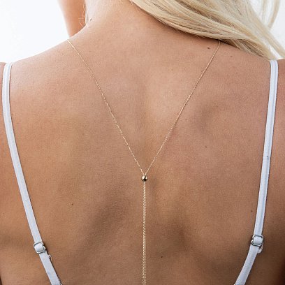 Золоте кольє - краватка "Кульки" кол01935 №9