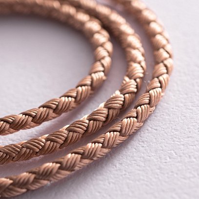 Шелковый шнурок с серебряной застежкой 18727 №2