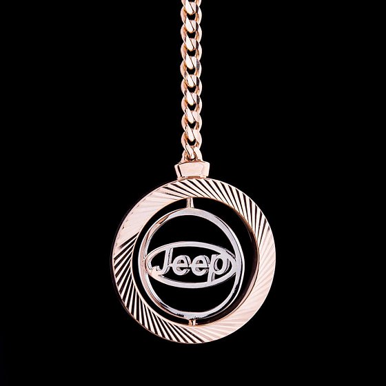 Золотой брелок "Jeep-Джип" бр00034 №3
